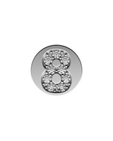 Number 8 Initial Charm – Sterling Silver with Gold, White, or Rose Gold Finish