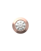 April Birthstone Charm – Diamond Sterling Silver with Gold, White, or Rose Gold Finish