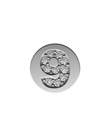 Number 9 Initial Charm – Sterling Silver with Gold, White, or Rose Gold Finish