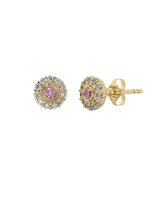 IT Halo Earrings – Personalized Sterling Silver Stud Earrings with Your Choice of Stone