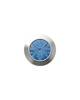 December Birthstone Charm – Turquoise Sterling Silver with Gold, White, or Rose Gold Finish