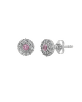 IT Halo Earrings – Personalized Sterling Silver Stud Earrings with Your Choice of Stone