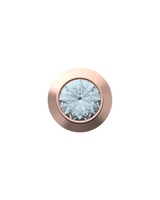 March Birthstone Charm – Aquamarine Sterling Silver with Gold, White, or Rose Gold Finish