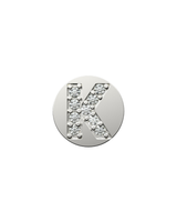 Letter K Initial Charm – Sterling Silver with Gold, White, or Rose Gold Finish