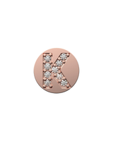 Letter K Initial Charm – Sterling Silver with Gold, White, or Rose Gold Finish