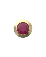 January Birthstone Charm – Garnet Sterling Silver with Gold, White, or Rose Gold Finish
