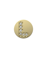 Letter L Initial Charm – Sterling Silver with Gold, White, or Rose Gold Finish