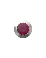 January Birthstone Charm – Garnet Sterling Silver with Gold, White, or Rose Gold Finish