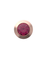 January Birthstone Charm – Garnet Sterling Silver with Gold, White, or Rose Gold Finish