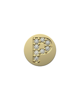 Letter P Initial Charm – Sterling Silver with Gold, White, or Rose Gold Finish