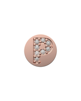 Letter P Initial Charm – Sterling Silver with Gold, White, or Rose Gold Finish