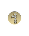 Number 1 Initial Charm – Sterling Silver with Gold, White, or Rose Gold Finish