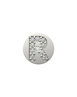 Letter R Initial Charm – Sterling Silver with Gold, White, or Rose Gold Finish