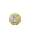 Letter T Initial Charm – Sterling Silver with Gold, White, or Rose Gold Finish