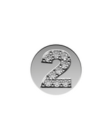 Number 2 Initial Charm – Sterling Silver with Gold, White, or Rose Gold Finish