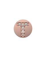 Letter T Initial Charm – Sterling Silver with Gold, White, or Rose Gold Finish