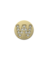 Letter W Initial Charm – Sterling Silver with Gold, White, or Rose Gold Finish