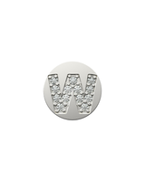 Letter W Initial Charm – Sterling Silver with Gold, White, or Rose Gold Finish