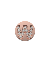 Letter W Initial Charm – Sterling Silver with Gold, White, or Rose Gold Finish