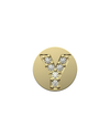 Letter Y Initial Charm – Sterling Silver with Gold, White, or Rose Gold Finish