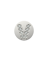 Letter V Initial Charm – Sterling Silver with Gold, White, or Rose Gold Finish