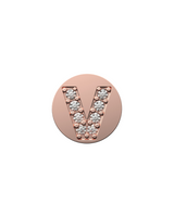 Letter V Initial Charm – Sterling Silver with Gold, White, or Rose Gold Finish
