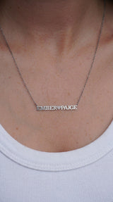 Couple Heart Name Necklace