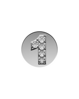 Number 1 Initial Charm – Sterling Silver with Gold, White, or Rose Gold Finish