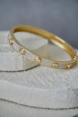 Pavé IT Bangle – Personalized Sterling Silver Bangle with CZ Pavé Setting